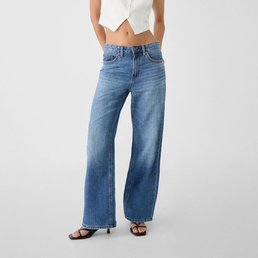 Stradivarius D92 Straight Wide Jeans